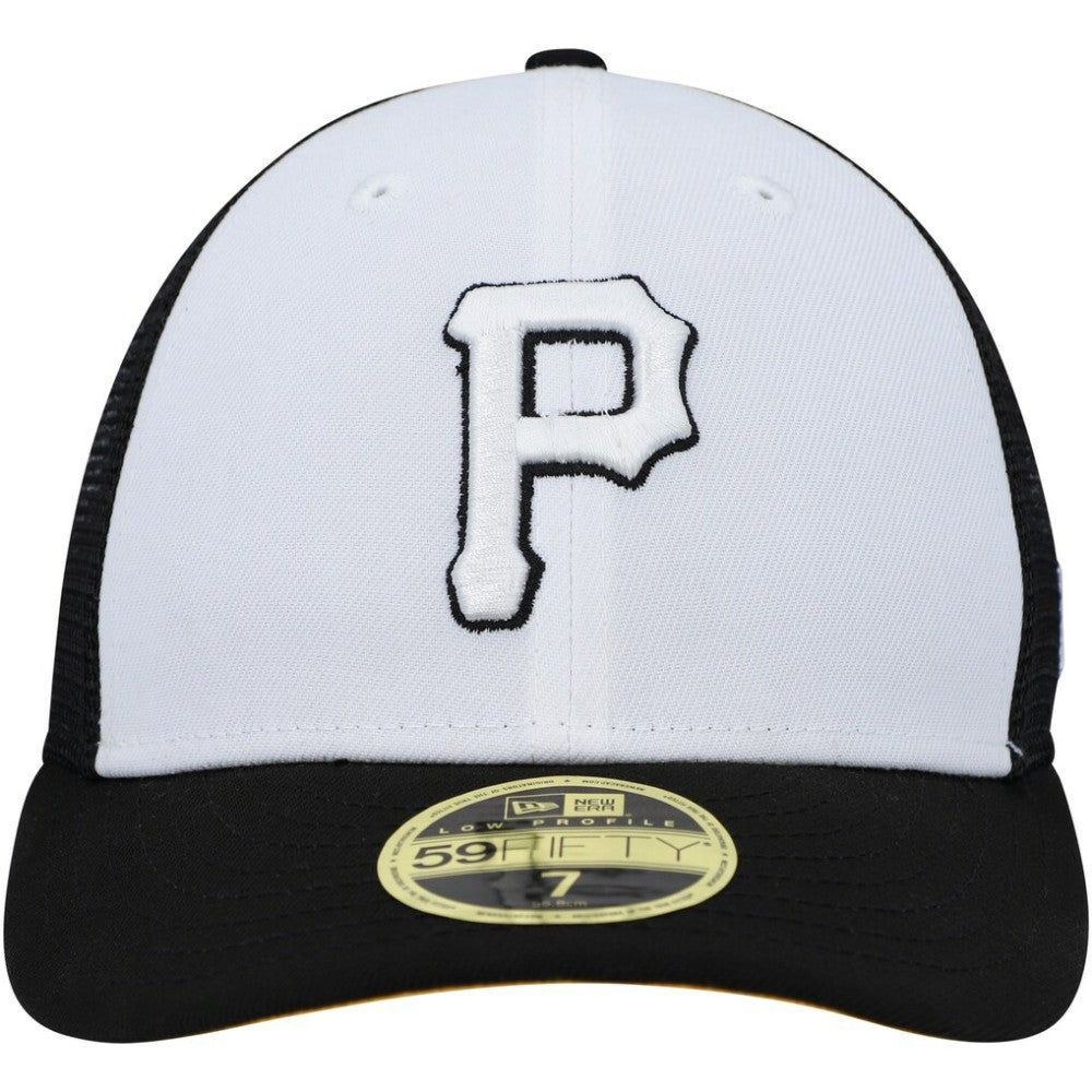 Pittsburgh Pirates 2023 On-Field Batting Practice Low Profile 59FIFTY Fitted Hat White/Black | New Era