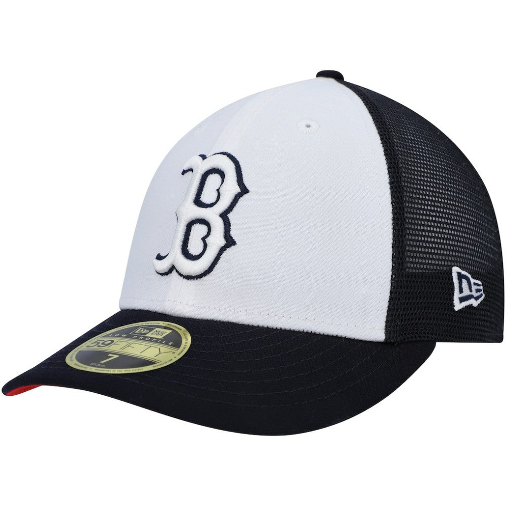Boston Red Sox 2023 On-Field Batting Practice Low Profile 59FIFTY Fitted Hat White/Navy | New Era