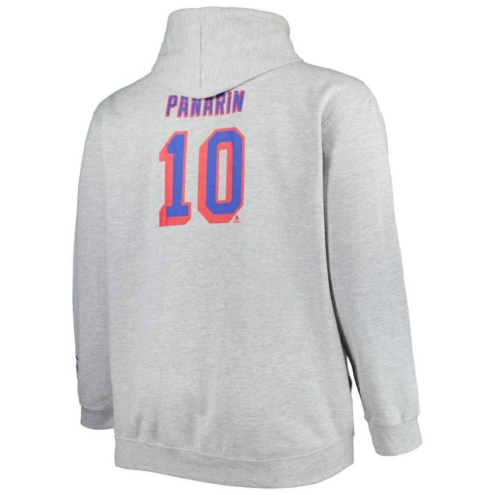 Artemi Panarin New York Rangers Big & Tall Player Pullover Hoodie Heather Gray
