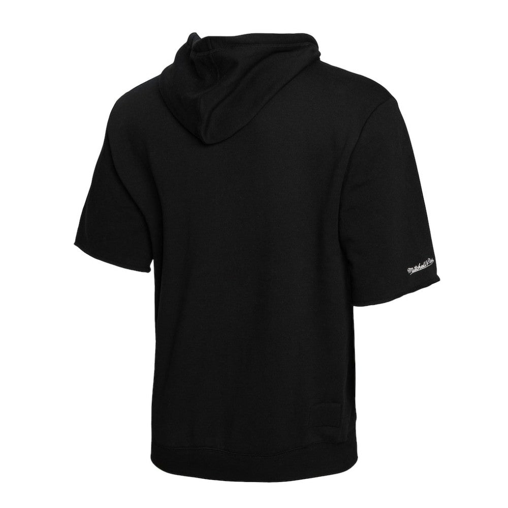 Chicago White Sox Cooperstown Collection Washed Fleece Pullover Short Sleeve Hoodie Black | Mitchell & Ness