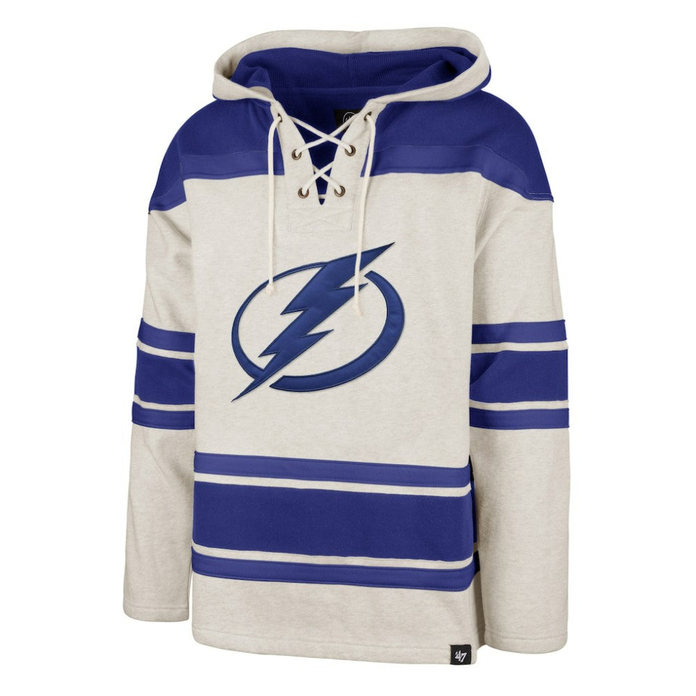 Tampa Bay Lightning '47 Rockaway Lace-Up Pullover Hoodie Oatmeal
