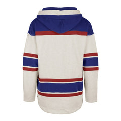 New York Rangers '47 Rockaway Lace-Up Pullover Hoodie Oatmeal