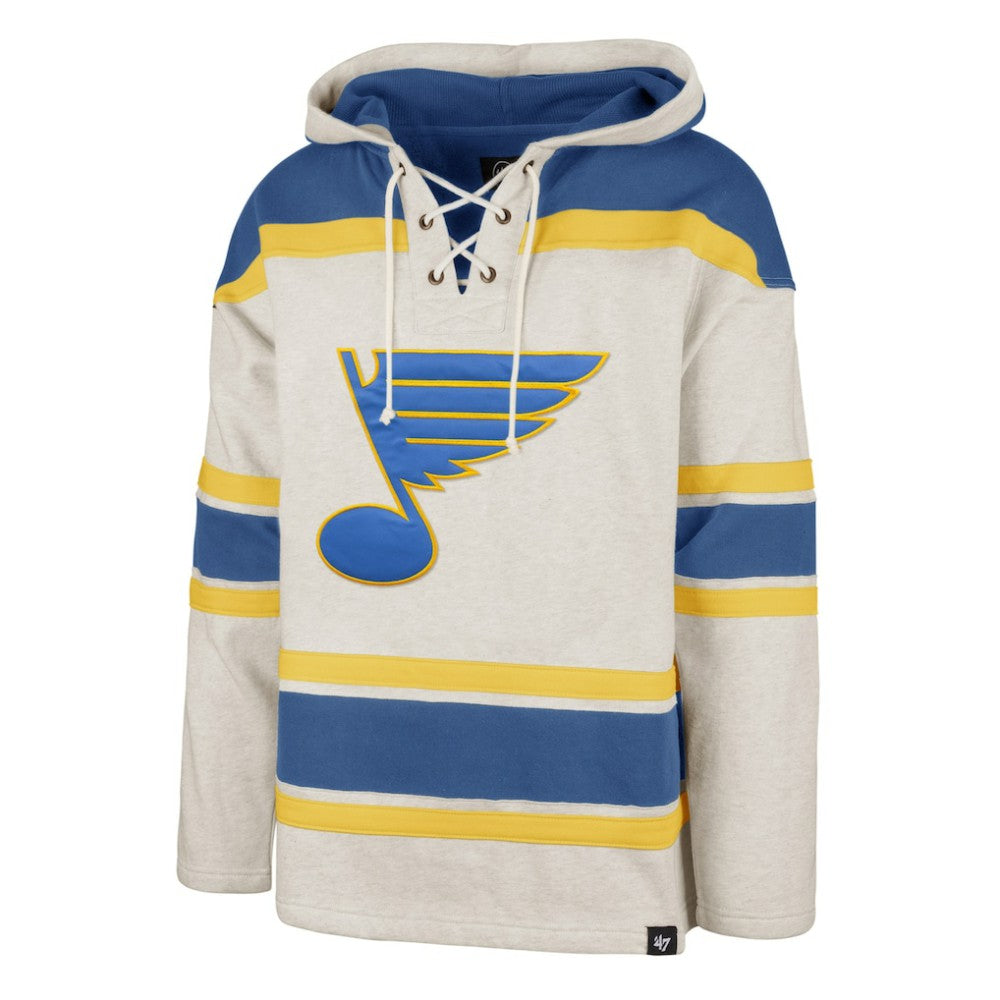 St. Louis Blues '47 Rockaway Lace-Up Pullover Hoodie Oatmeal