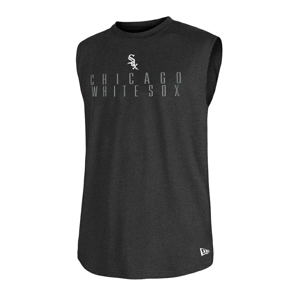 Chicago White Sox Team Muscle Tank Top Heather Black | New Era