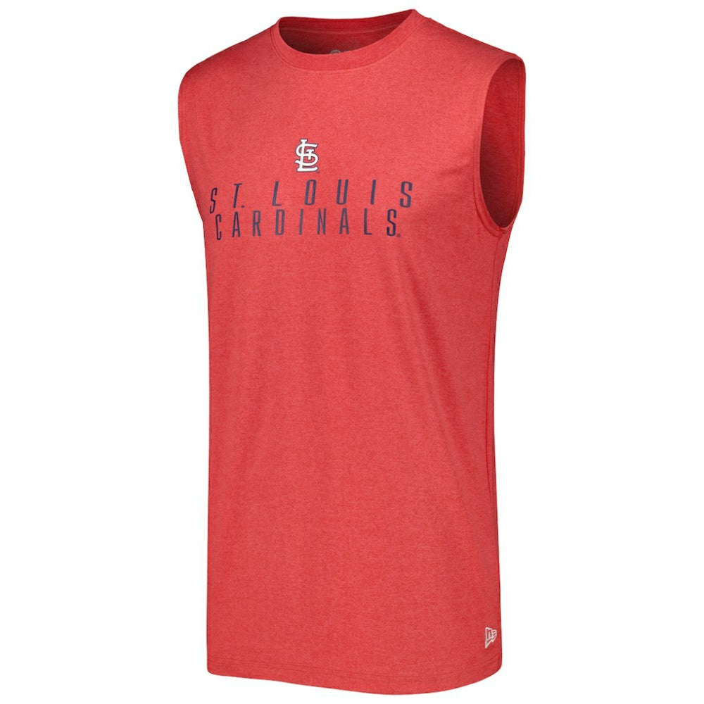 St. Louis Cardinals Team Muscle Tank Top Heather Red | New Era