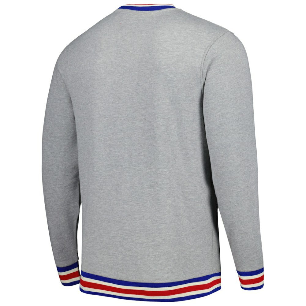 Atlanta Braves Throwback Classic Pullover Sweatshirt Heather Gray | New Era