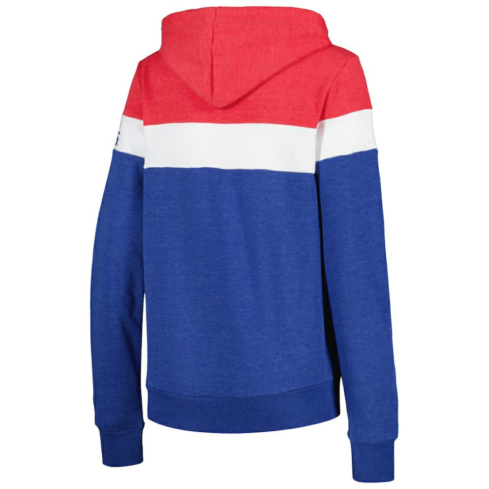 Chicago Cubs Women's Colorblock Full-Zip Hoodie Jacket Heather Royal | New Era