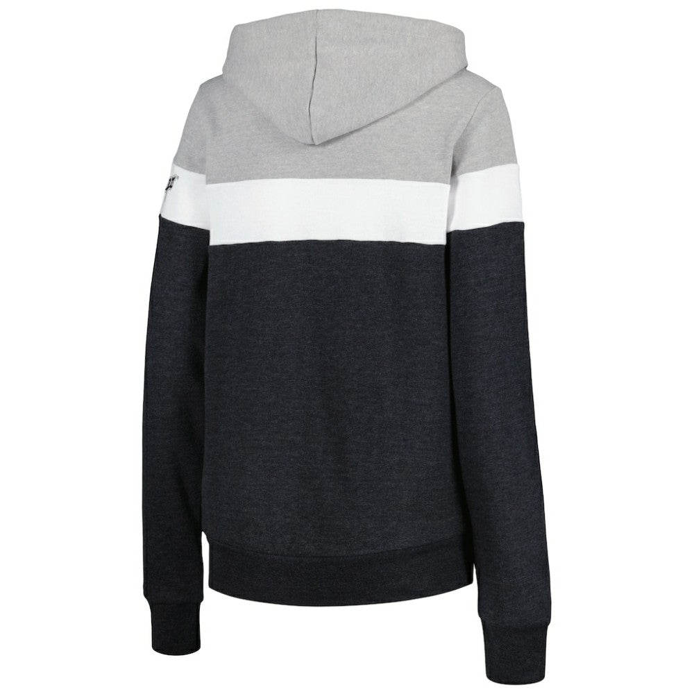 Chicago White Sox Women's Colorblock Full-Zip Hoodie Jacket Heather Black | New Era