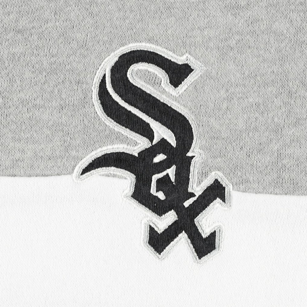 Chicago White Sox Women's Colorblock Full-Zip Hoodie Jacket Heather Black | New Era