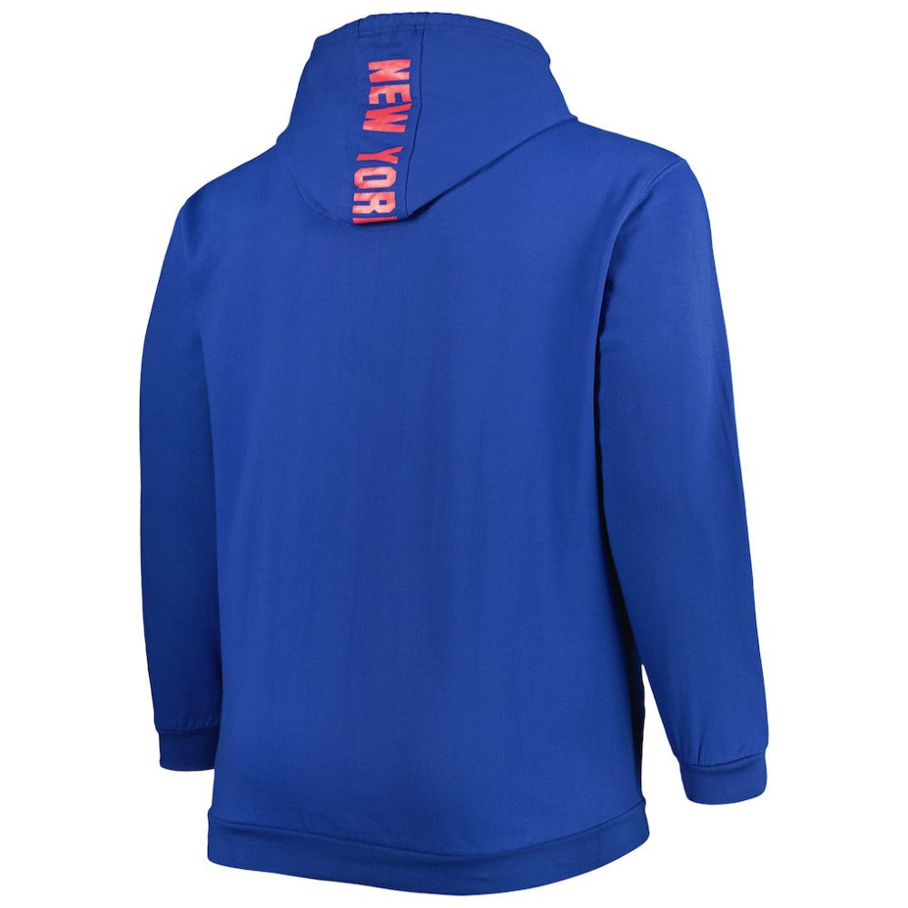 New York Rangers Big & Tall Fleece Pullover Hoodie Blue