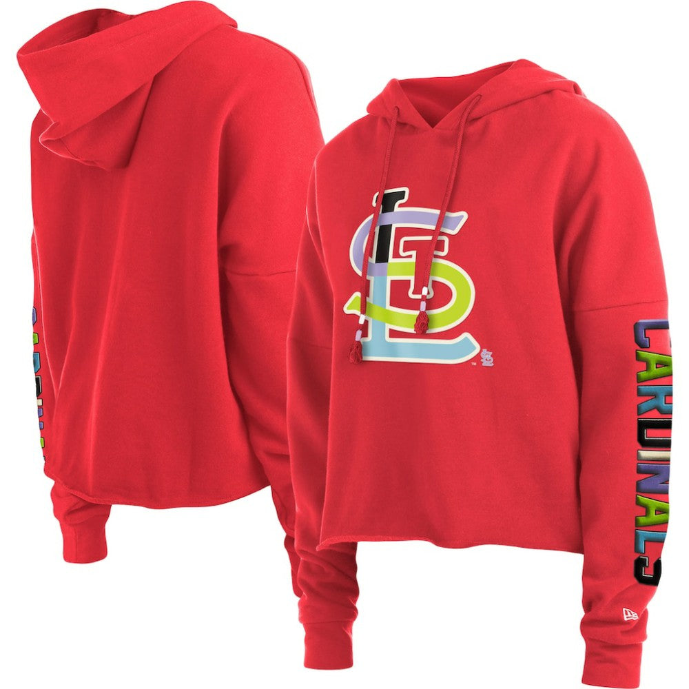 St. Louis Cardinals Women's Fashion High Hip Pullover Hoodie Red | New Era