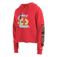 St. Louis Cardinals Women's Fashion High Hip Pullover Hoodie Red | New Era