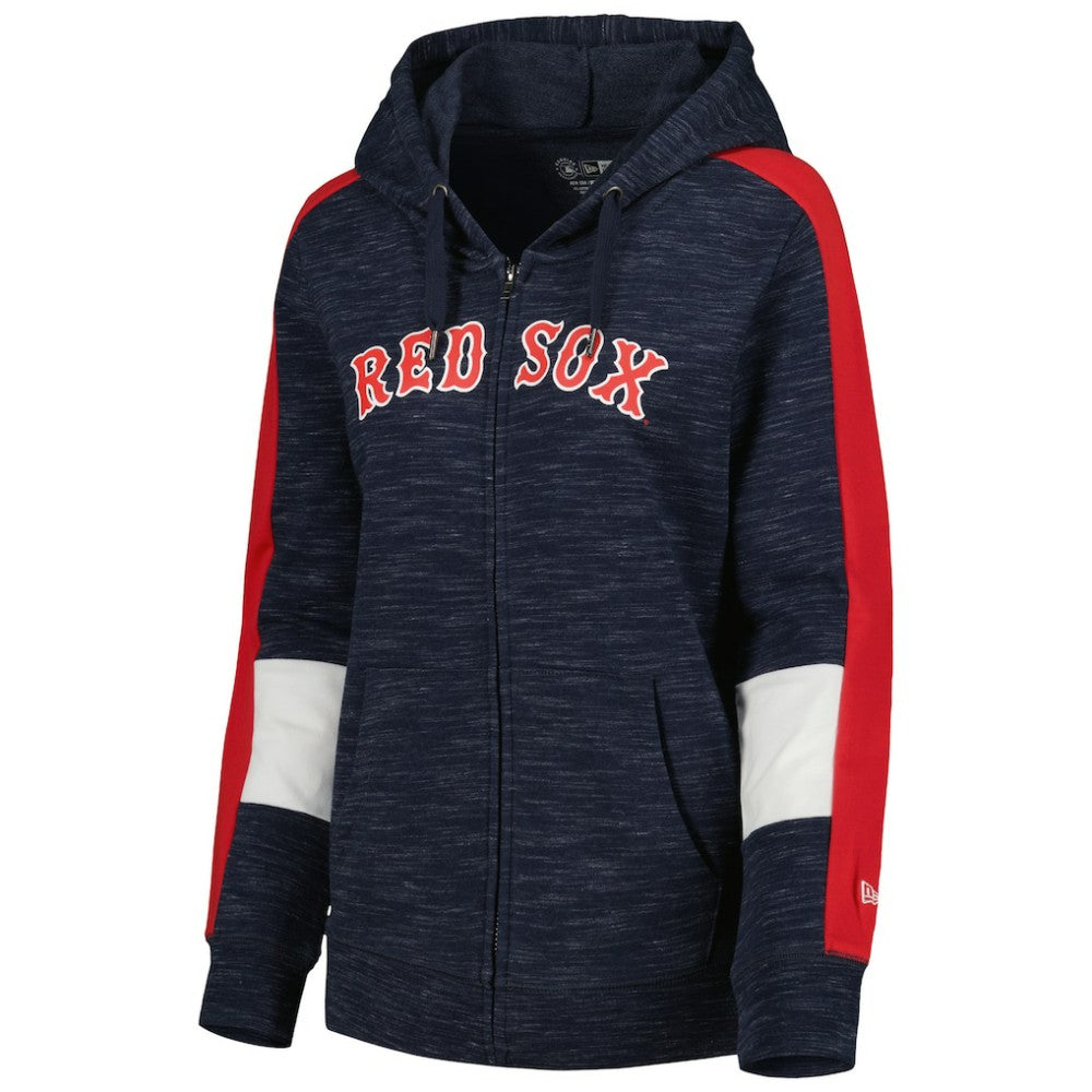Boston Red Sox Women's Colorblock Full-Zip Hoodie Navy | New Era