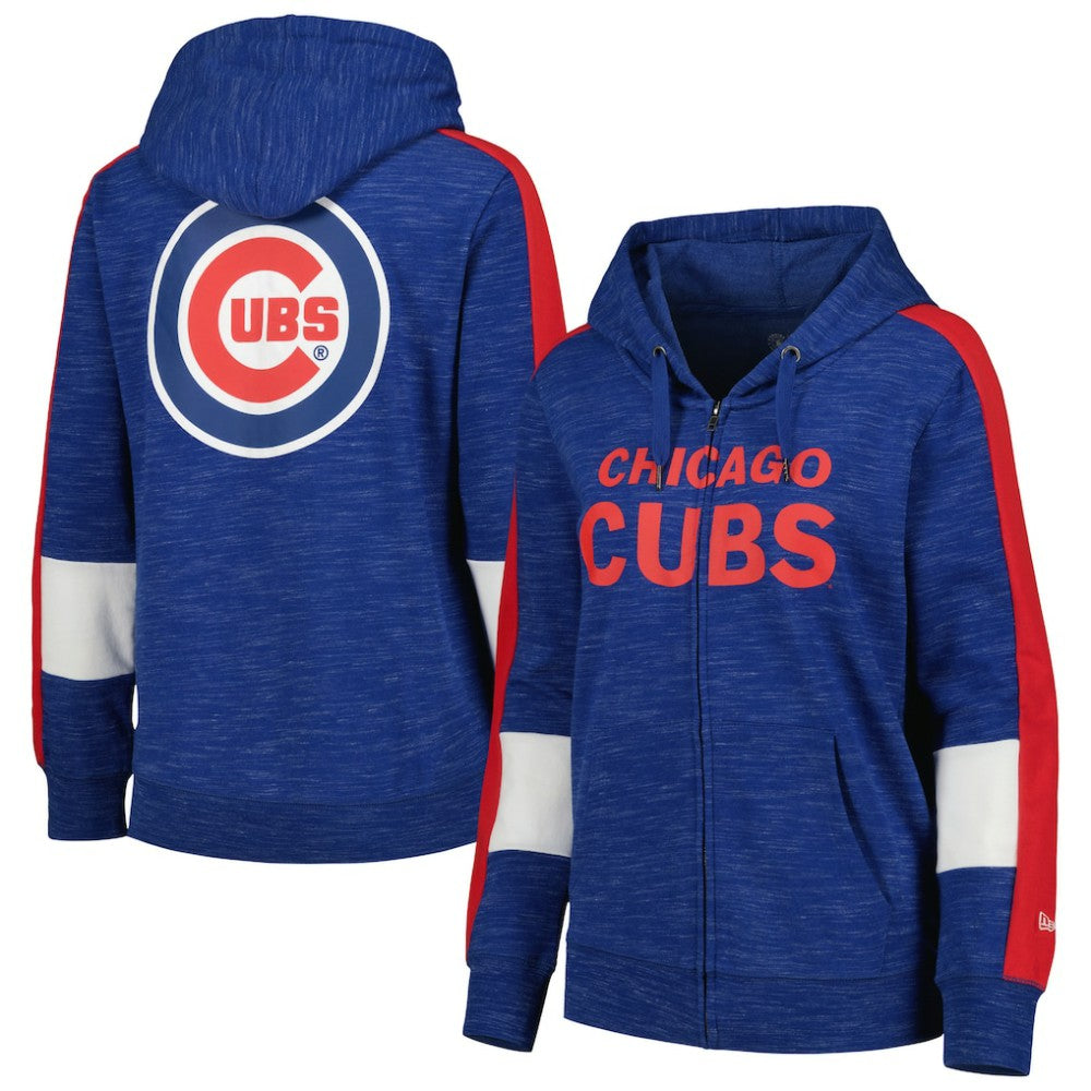 Chicago Cubs Women's Colorblock Full-Zip Hoodie Royal | New Era