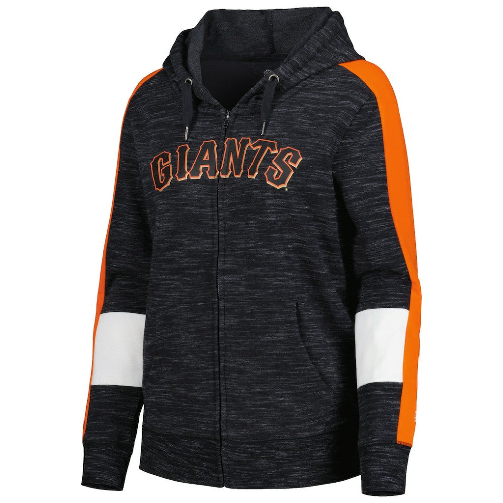 San Francisco Giants Women's Colorblock Full-Zip Hoodie Black | New Era