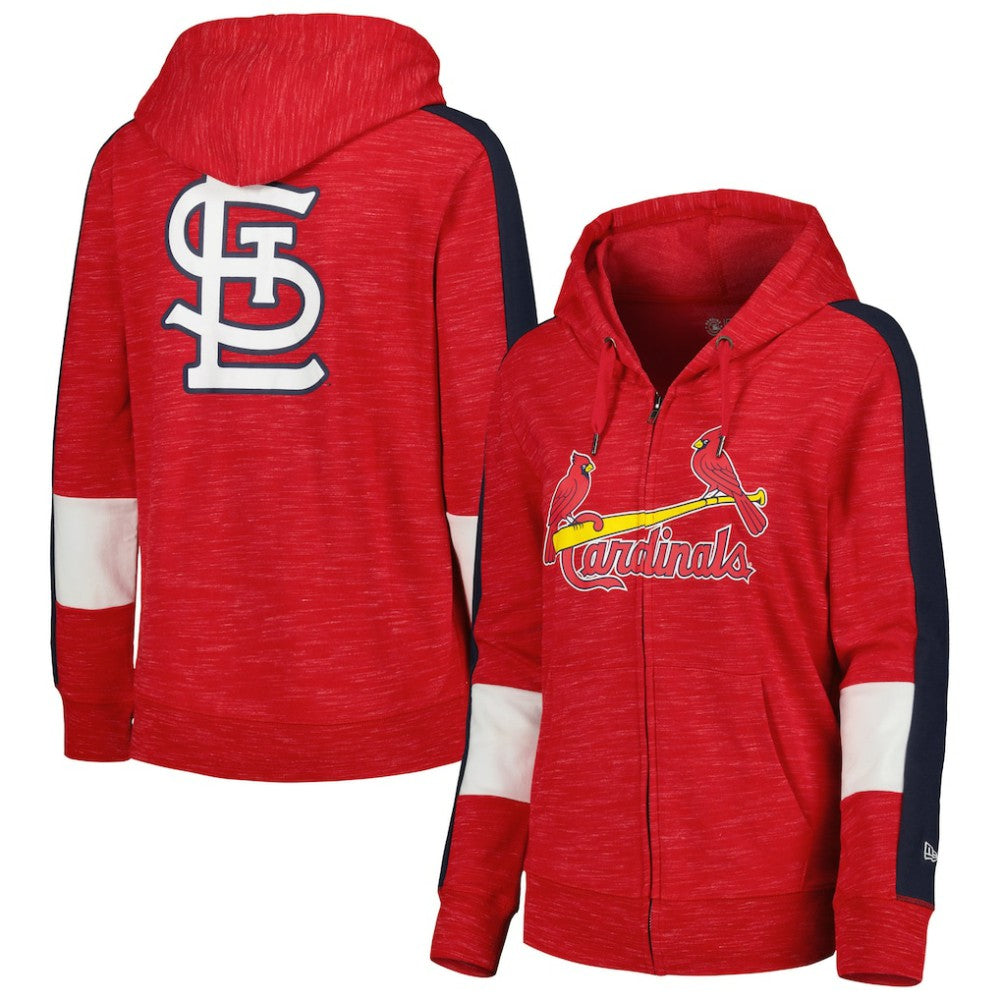 St. Louis Cardinals Women's Colorblock Full-Zip Hoodie Red | New Era
