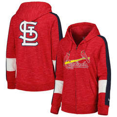 St. Louis Cardinals Women's Colorblock Full-Zip Hoodie Red | New Era