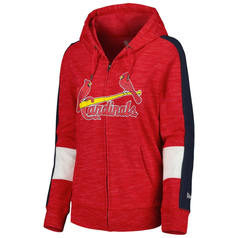 St. Louis Cardinals Women's Colorblock Full-Zip Hoodie Red | New Era