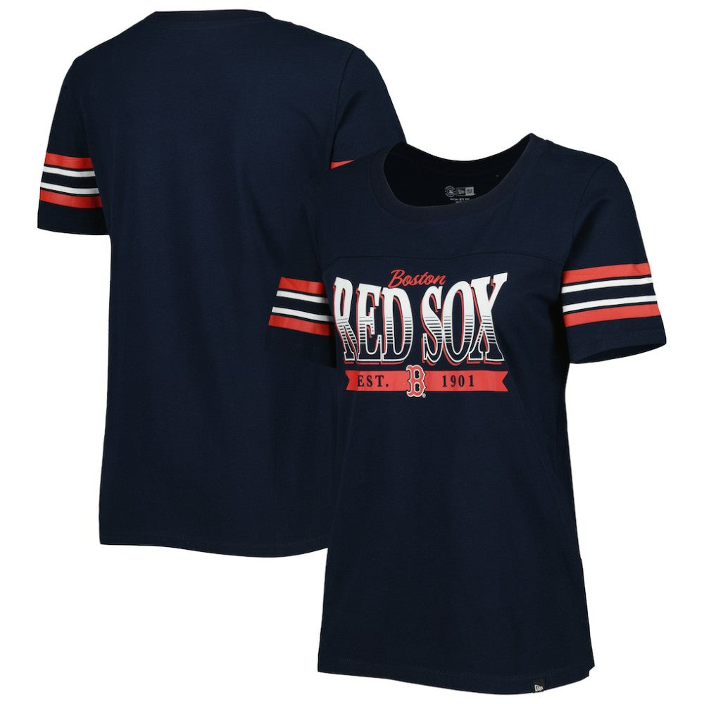 Boston Red Sox Women's Team Stripe T-Shirt Navy | New Era