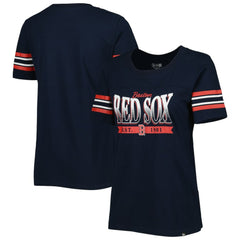 Boston Red Sox Women's Team Stripe T-Shirt Navy | New Era