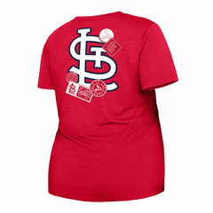 St. Louis Cardinals Women's Plus Size Two-Hit Front Knot T-Shirt Red | New Era