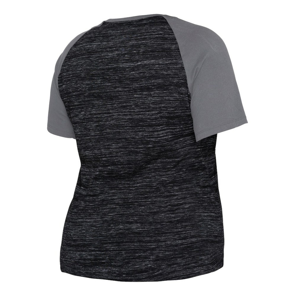 Chicago White Sox Women's Plus Size Space Dye Raglan V-Neck T-Shirt Black | New Era