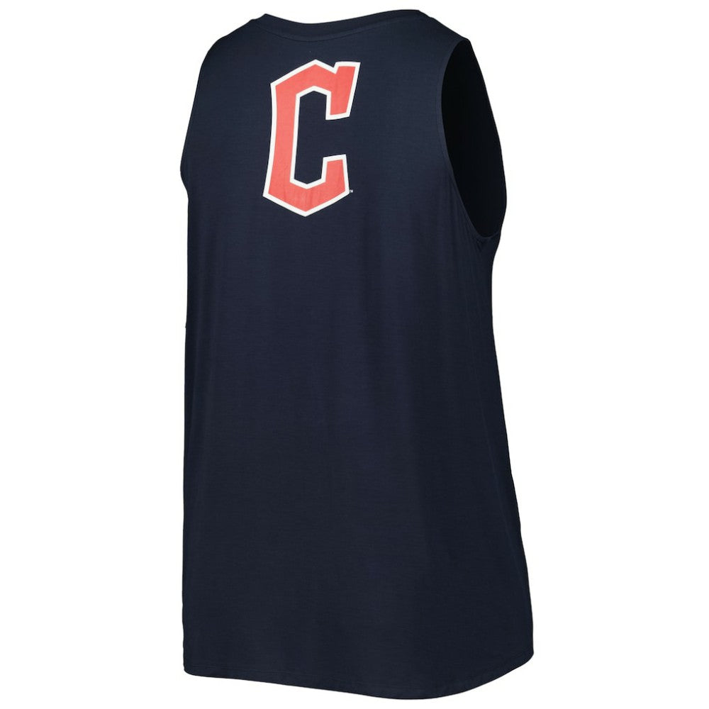 Cleveland Guardians Women's Plus Size Tank Top Navy | New Era