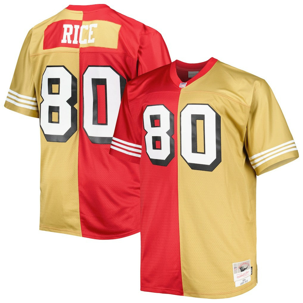 Jerry Rice San Francisco 49ers Big & Tall Split Legacy Retired Player Replica Jersey - Scarlet/Gold online