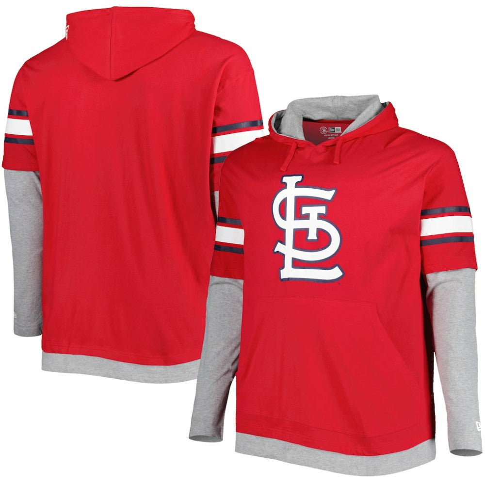 St. Louis Cardinals Big & Tall Twofer Pullover Hoodie Red | New Era