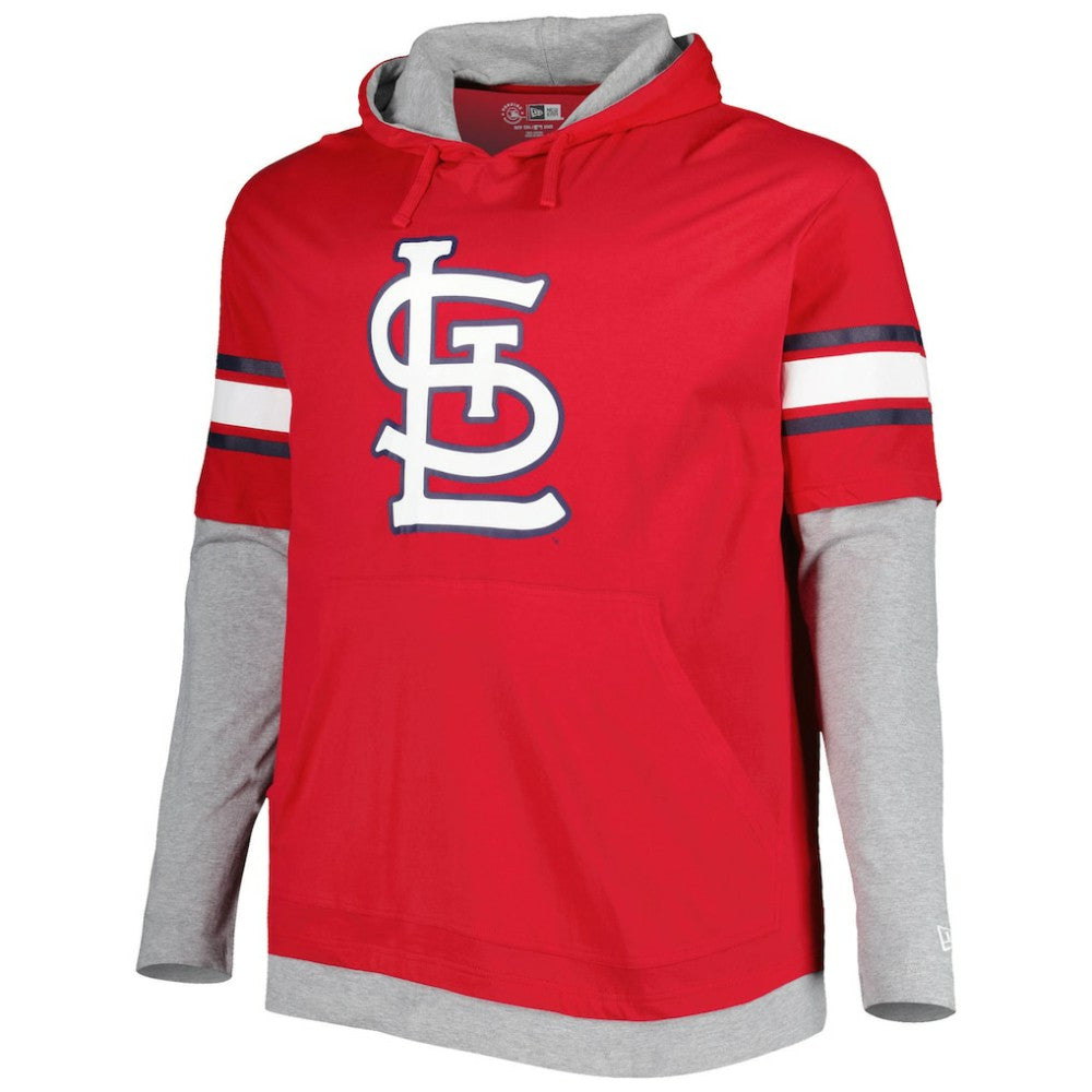 St. Louis Cardinals Big & Tall Twofer Pullover Hoodie Red | New Era