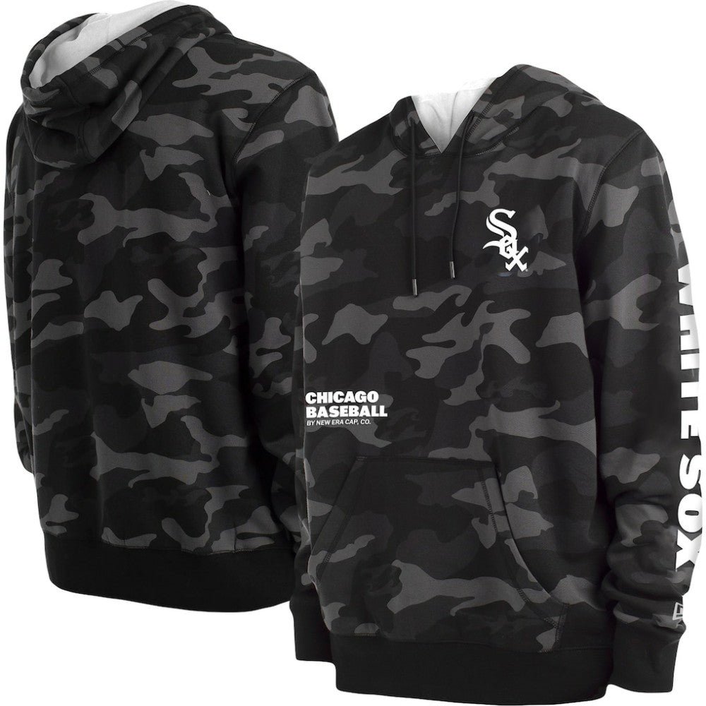 Chicago White Sox Camo Pullover Hoodie Black | New Era