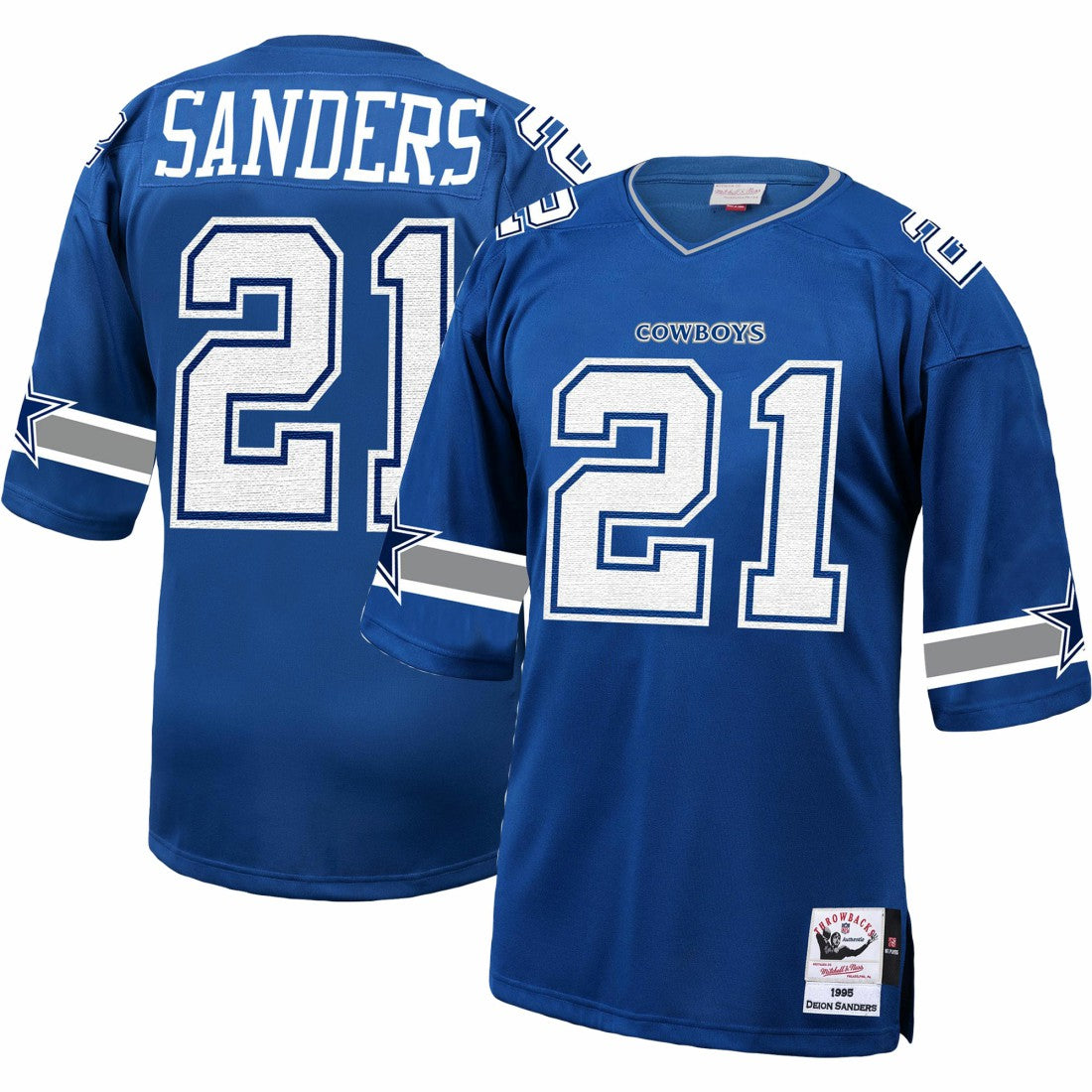 Deion Sanders Dallas Cowboys 1996 Authentic Throwback Retired Player Jersey - Royal cheap
