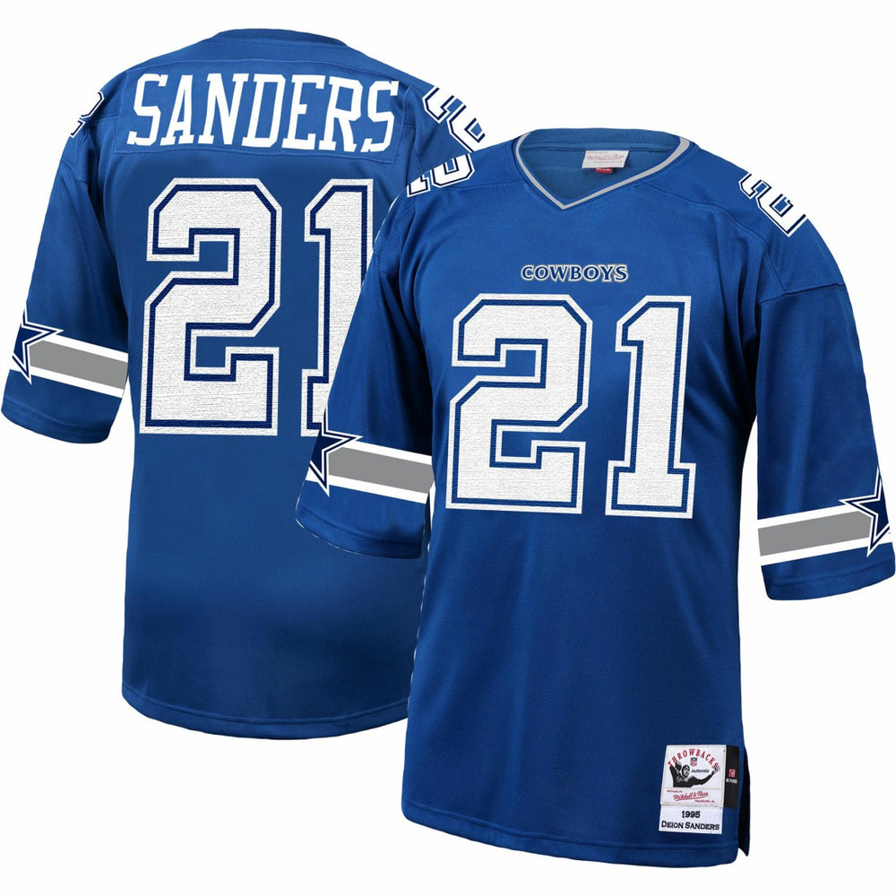 Deion Sanders Dallas Cowboys 1996 Authentic Throwback Retired Player Jersey - Royal cheap