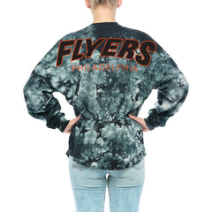 Philadelphia Flyers Fanatics Women's Crystal-Dye Long Sleeve T-Shirt Black