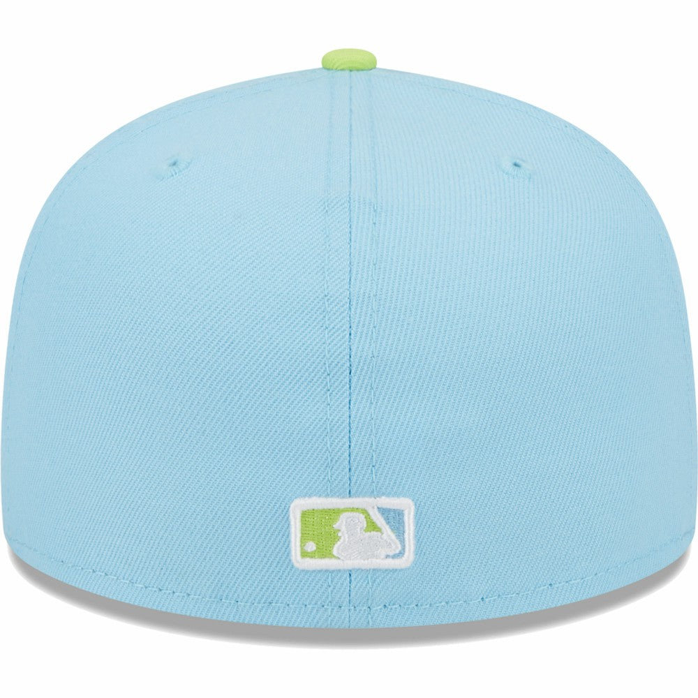 Los Angeles Dodgers Spring Color Two-Tone 59FIFTY Fitted Hat Light Blue/Neon Green | New Era