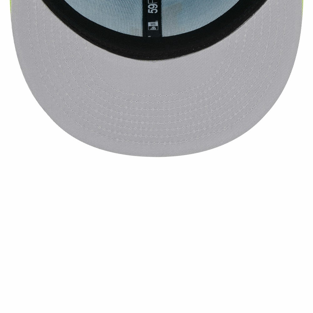 Los Angeles Dodgers Spring Color Two-Tone 59FIFTY Fitted Hat Light Blue/Neon Green | New Era