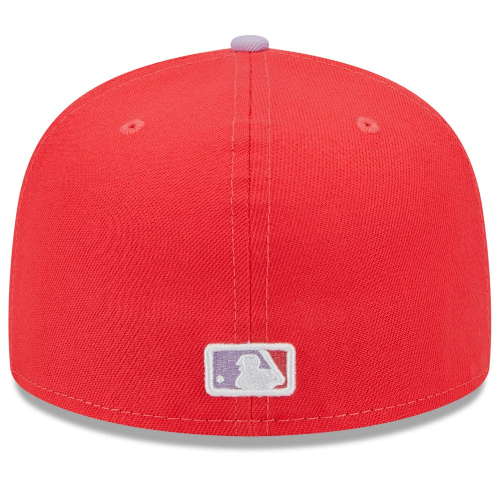 Los Angeles Dodgers Spring Color Two-Tone 59FIFTY Fitted Hat Red/Lavender | New Era