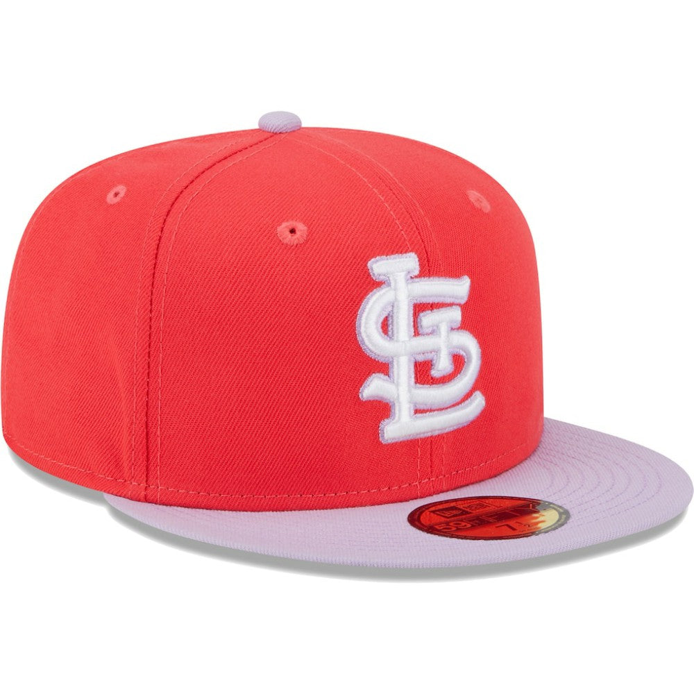 St. Louis Cardinals Spring Color Two-Tone 59FIFTY Fitted Hat Red/Lavender | New Era