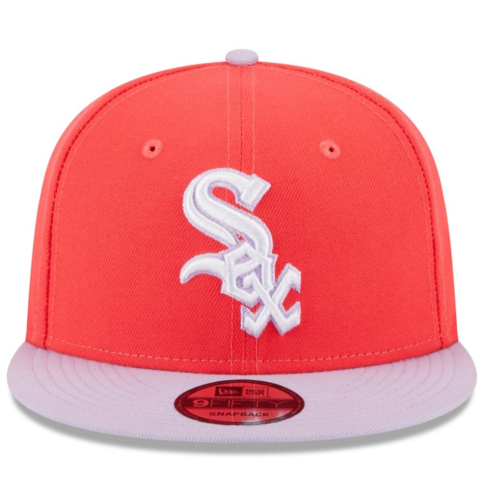 Chicago White Sox Spring Basic Two-Tone 9FIFTY Snapback Hat Red/Purple | New Era