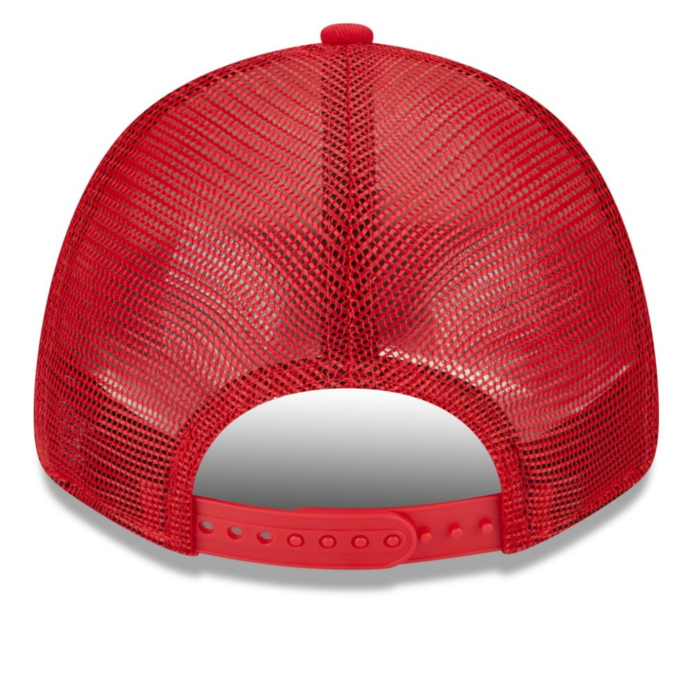 St. Louis Cardinals Team Stripe Trucker 9FORTY Snapback Hat White/Red | New Era
