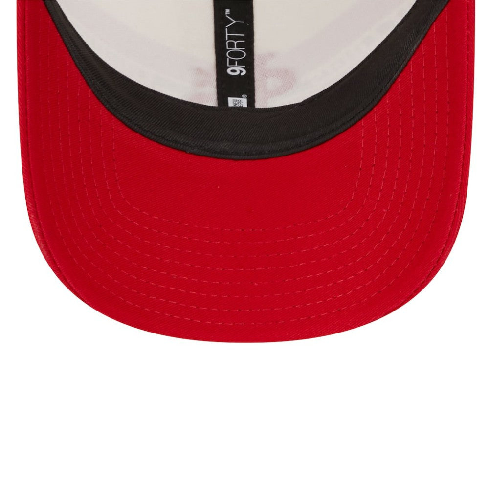 St. Louis Cardinals Team Stripe Trucker 9FORTY Snapback Hat White/Red | New Era