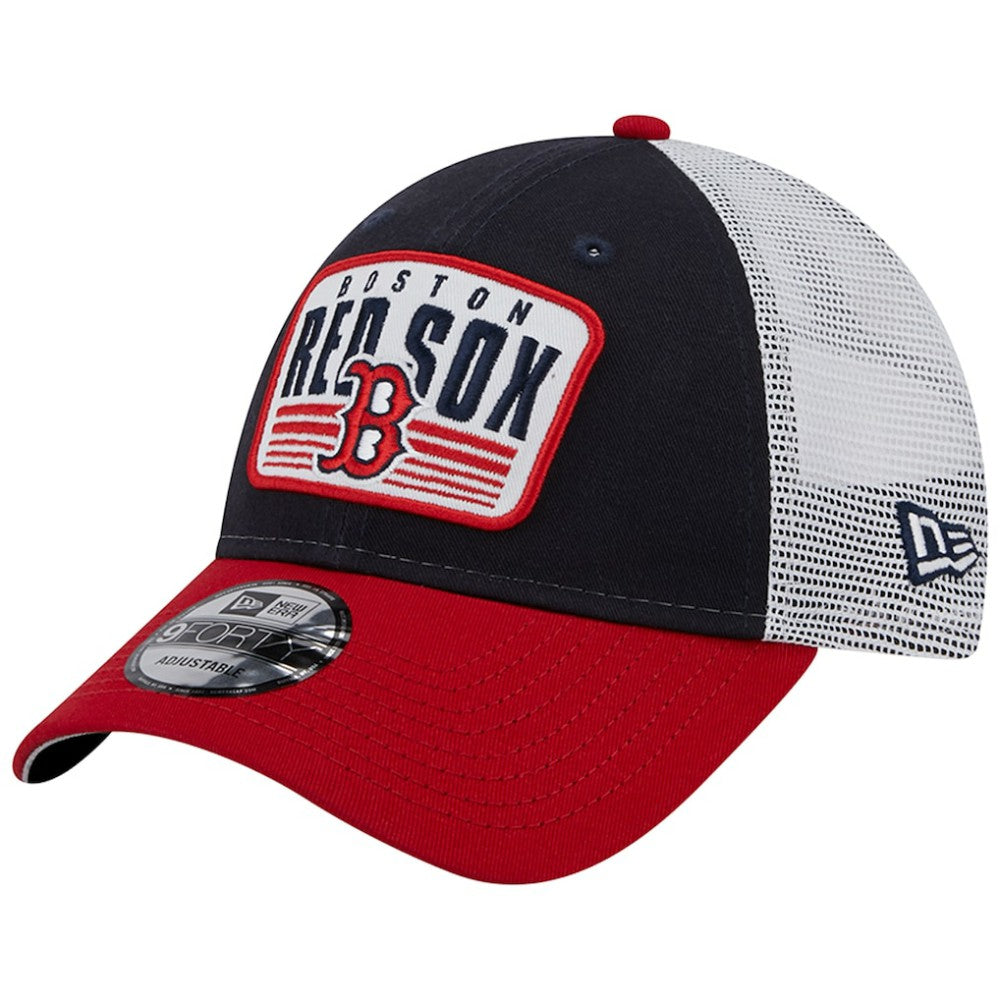 Boston Red Sox Two-Tone Patch 9FORTY Snapback Hat Navy | New Era