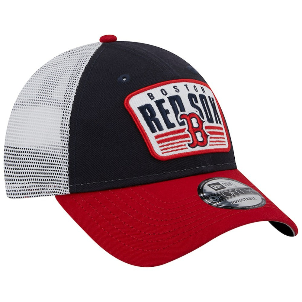 Boston Red Sox Two-Tone Patch 9FORTY Snapback Hat Navy | New Era