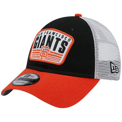 San Francisco Giants Two-Tone Patch 9FORTY Snapback Hat Black | New Era