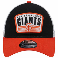 San Francisco Giants Two-Tone Patch 9FORTY Snapback Hat Black | New Era