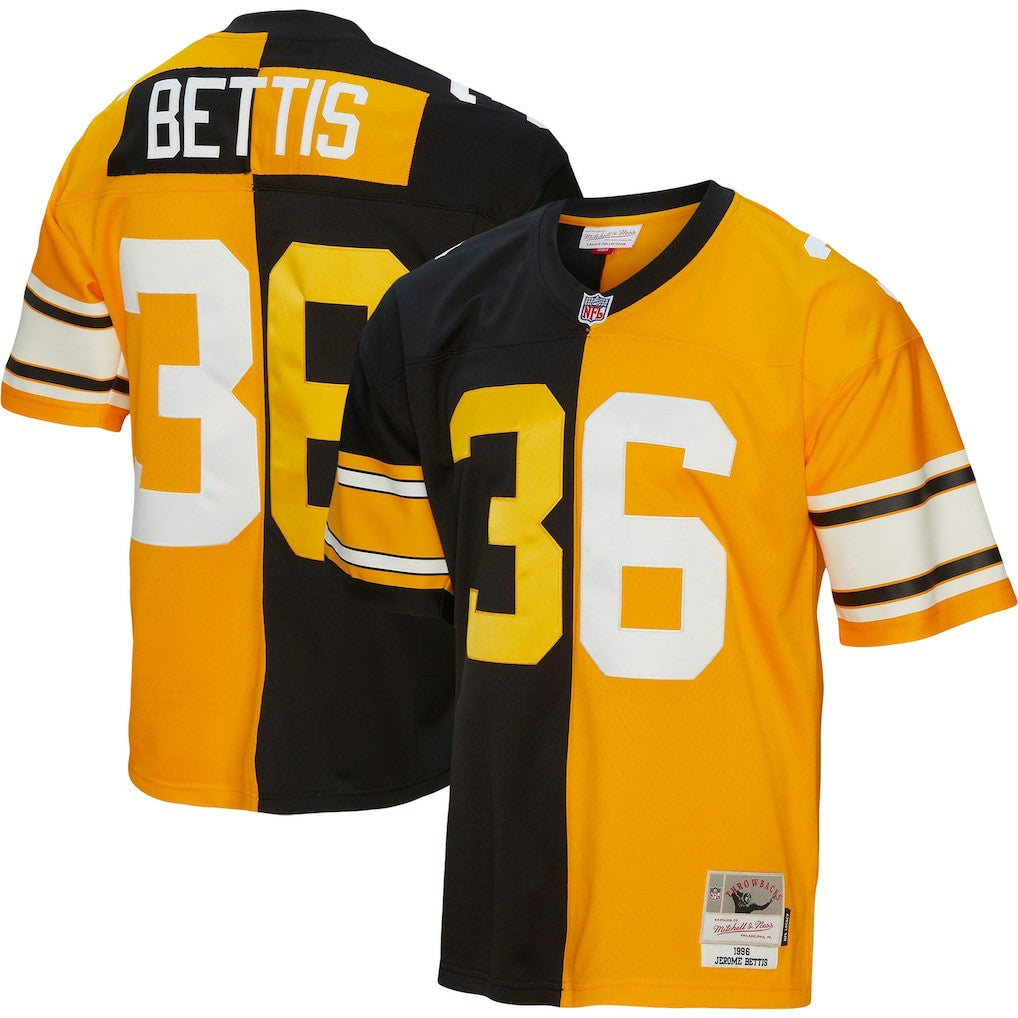 Jerome Bettis Pittsburgh Steelers 1996 Split Legacy Replica Jersey - Black/Gold discount