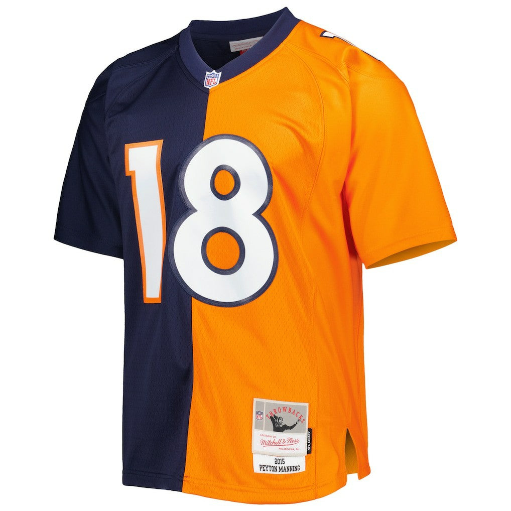 Peyton Manning Denver Broncos 2015 Split Legacy Replica Jersey - Navy/Orange sale