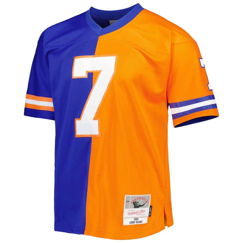John Elway Denver Broncos 1990 Split Legacy Replica Jersey - Royal/Orange outlet