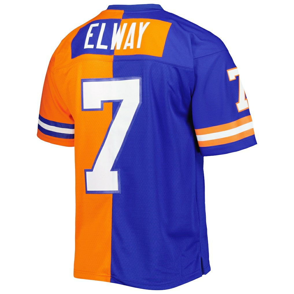 John Elway Denver Broncos 1990 Split Legacy Replica Jersey - Royal/Orange outlet