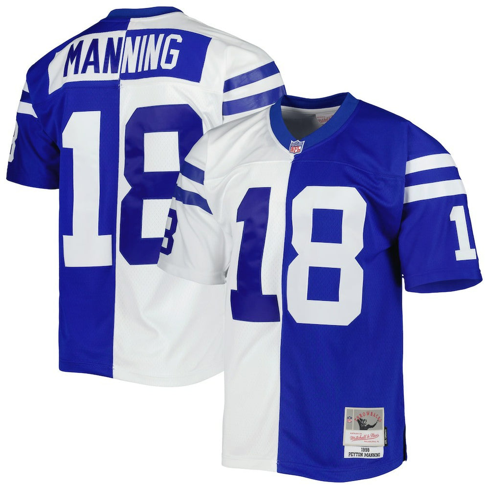 Peyton Manning Indianapolis Colts 1998 Split Legacy Replica Jersey - Royal/White outlet